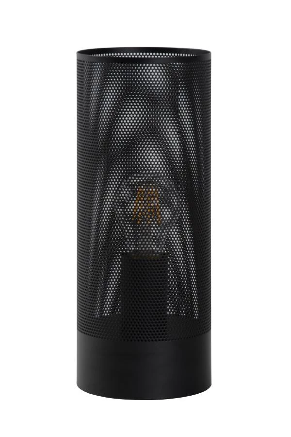 Lucide BELI - Lampe de table - Ø 12 cm - 1xE27 - Noir - éteint